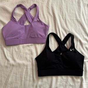 Women's TLF Purple and Black Sports Bras